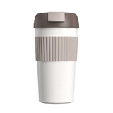 Стакан-непроливайка KissKissFish Rainbow Vacuum Coffee Tumbler (серый, белый, коричневый) S-U45C-216